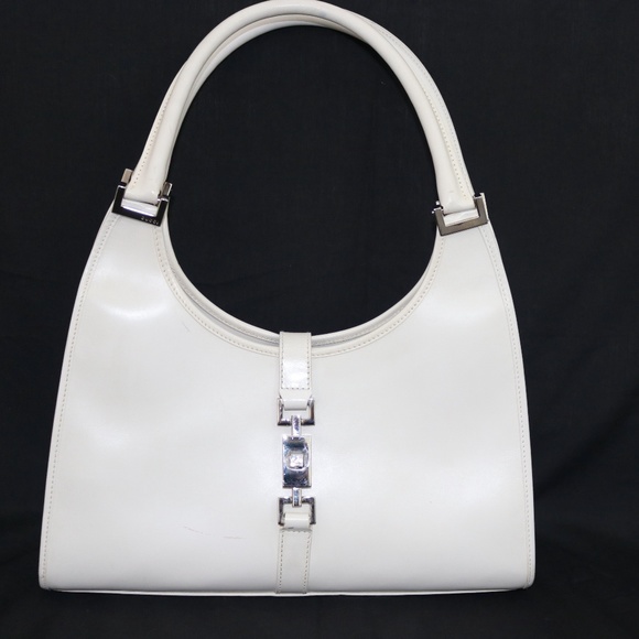 Gucci Handbags - GUCCI white leather Jackie O shoulder handbag